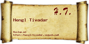 Hengl Tivadar névjegykártya